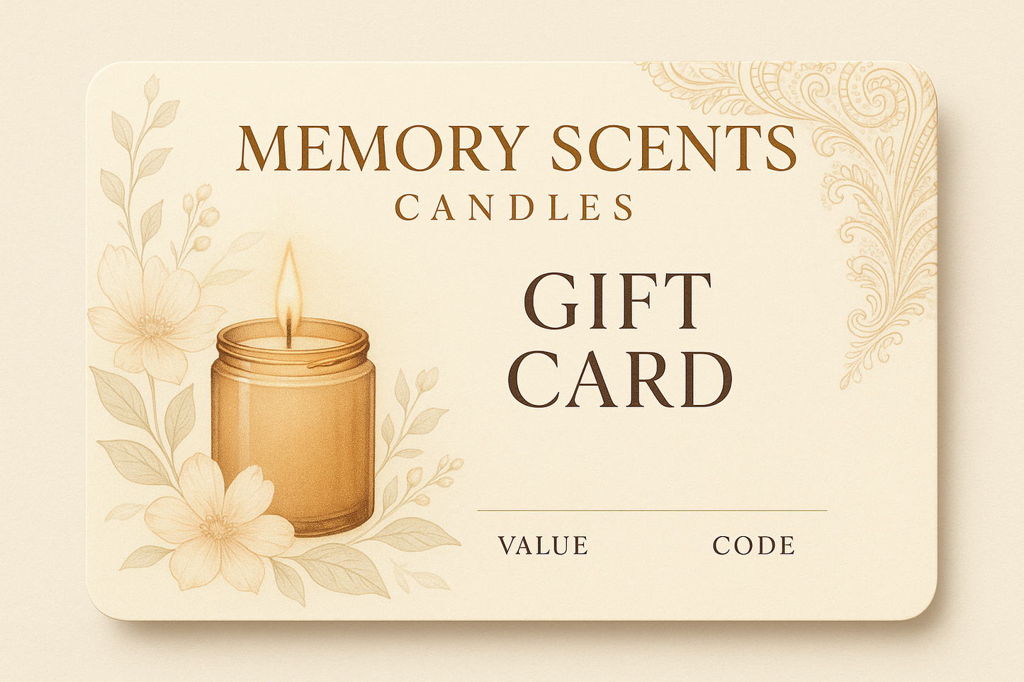 Memory Scents Candles Cards